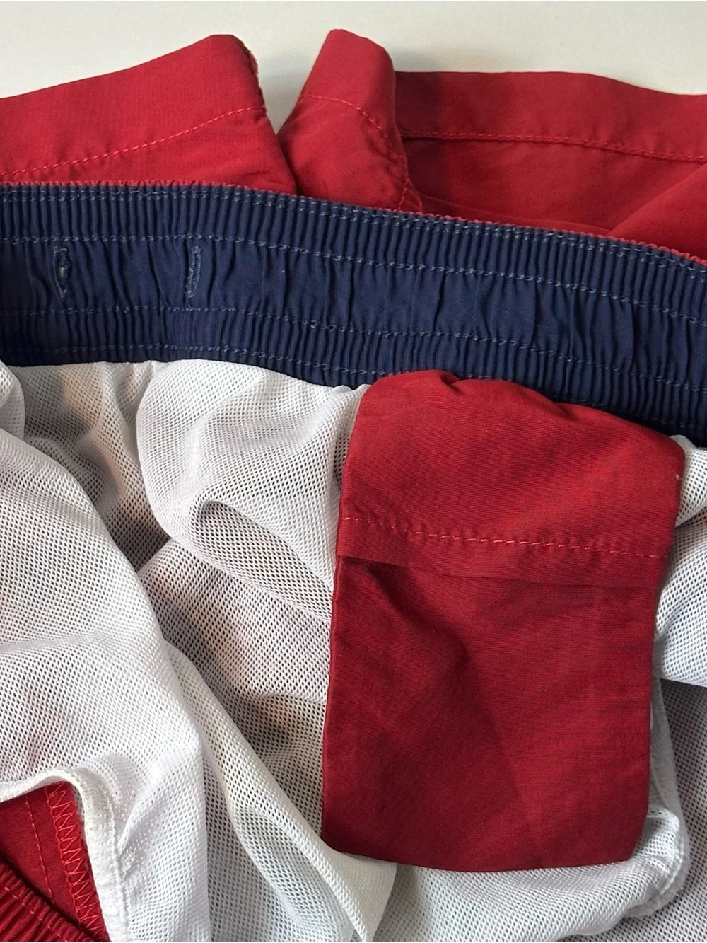 Polo Ralph Lauren Mens Classic Red Embroidered Logo Lined Swim Trunks Size L